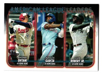 2024 Topps Shohei Ohtani / Adolis Garcia / Luis Robert Jr. A.L. League Leaders Baseball Card