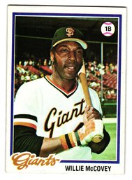 1978 Topps Willie McCovey Baseball Card Giants