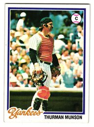 1978 Topps Thurman Munson Baseball Card Yankees