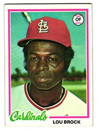 1978 Topps Lou Brock Baseball Card Cardinals