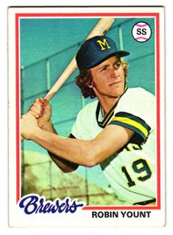 1978 Topps Robin Yount Baseball Card Brewers