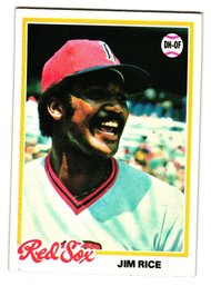 1978 Topps Jim Rice Baseball Card Red Sox