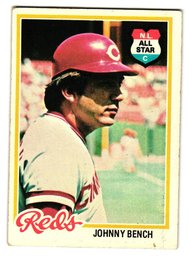 1978 Topps Johnny Bench All-Star Baseball Card Reds