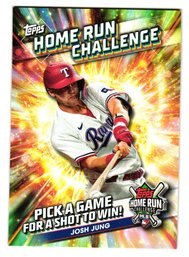 2024 Topps Josh Jung Home Run Challenge Unscratched Game Baseball Card Rangers