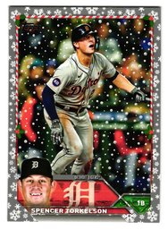 2023 Topps Holiday Spencer Torkelson Metallic Parallel Baseball Card Tigers
