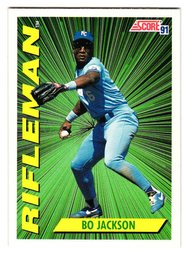 1991 Score Bo Jackson Rifleman Insert Baseball Card Royals