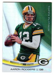 2013 Topps Platinum Aaron Rodgers Football Card Packers
