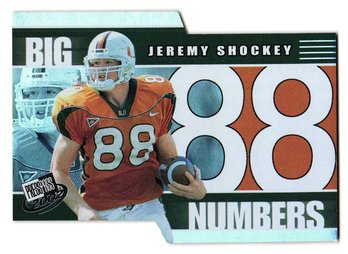 2002 Press Pass Jeremy Shockey Rookie Big Numbers Insert Football Card Giants