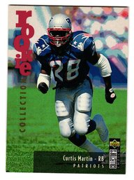 1995 Upper Deck Collector's Choice Curtis Martin Rookie Football Card Patriots