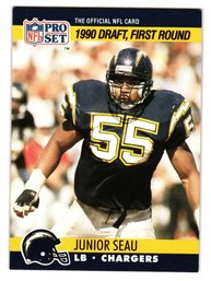 1990 Pro Set Junior Seau Rookie Football Card Chargers