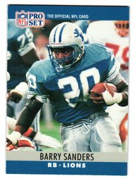 1990 Pro Set Barry Sanders Football Card Lions