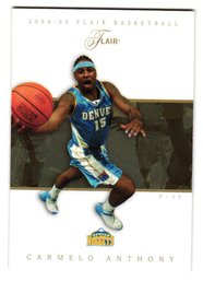2004-05 Flair Carmelo Anthony Basketball Card Nuggets