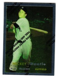 1996 Topps Finest Mickey Mantle Commemorative Baseball Card W/ Coating Yankees