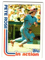 1982 Topps Pete Rose In Action Baseball Card Phillies