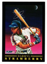 1991 Fleer Darryl Strawberry Pro Visions Insert Baseball Card Mets