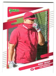 2021 Panini Donruss Mike Trout Image Variation Baseball Card Angels
