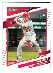 2021 Donruss Mike Trout Baseball Card Angels