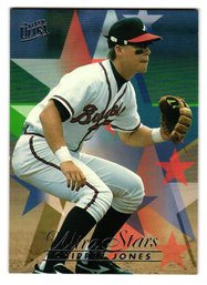 1996 Fleer Ultra Chipper Jones Ultra Stars Baseball Card Braves