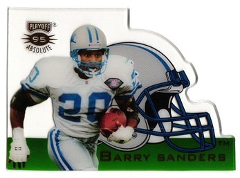 1995 Playoff Absolute Acetate Barry Sanders Football Card Lions