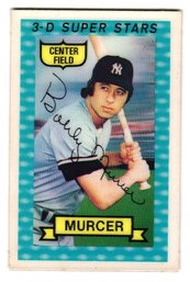 1974 Kellogg's 3-D Super Stars Bobby Mercer Baseball Card Yankees