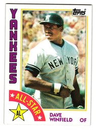 1984 Topps Dave Winfield All-Star Baseball Card Yankees