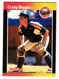 1989 Donruss Craig Biggio Rookie Baseball Card Astros