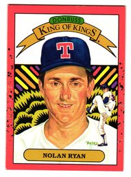 1990 Donruss Error Nolan Ryan Diamond Kings / #659 Back Baseball Card Rangers