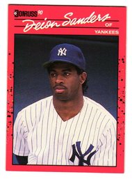 1990 Donruss Deion Sanders Rookie Baseball Card Yankees