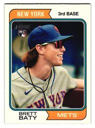 2023 Topps Heritage Brett Baty Rookie Baseball Card Mets