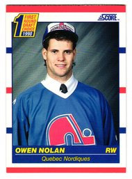 1990 Score Owen Nolan Rookie Hockey Nordiques