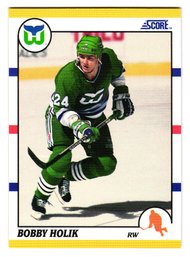 1990 Score Traded Bobby Holik Rookie Hockey Card Whalers
