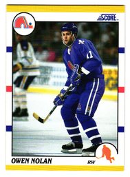 1990 Score Traded Owen Nolan Rookie Hockey Nordiques