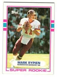 1989 Topps Mark Rypien Rookie Football Card Redskins