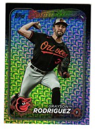 2024 Topps Grayson Rodriguez Future Stars Holiday Foil Baseball Card Orioles