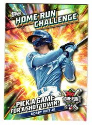 2024 Topps Bobby Witt Jr. Home Run Challenge Unscratched Game Baseball Card Royals