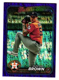2024 Topps Hunter Brown #'d /799 Future Stars Purple Foil Parallel Baseball Card Astros