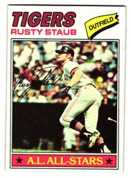 1977 Topps Rusty Staub All-Star Baseball Card Tigers