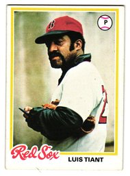 1978 Topps Luis Tiant Baseball Card Red Sox