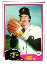 1981 Topps Jack Morris Baseball Card Tigers