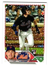 2023 Topps Holiday Brett Baty Rookie Baseball Card Mets