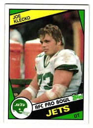 1984 Topps Joe Klecko Football Card Jets