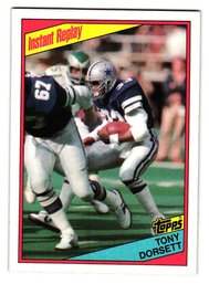 1984 Topps Tony Dorsett Instant Replay Football Card Cowboys
