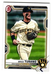 2021 Bowman Brice Turang Prospect Baseball Card Brewers