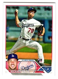 2023 Topps Michael Grove Rookie Baseball Card Dodgers