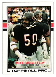 1989 Topps Mike Singletary All-Pro Football Card Bears