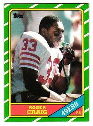1986 Topps Roger Craig Football Card 49ers