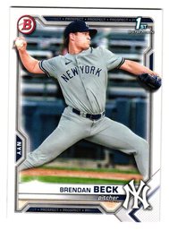 2021 Bowman Brendan Beck 1st Bowman Prospect Baseball Card Yankees
