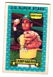 1974 Kellogg's 3-D Super Stars Bert Campaneris Baseball Card A's