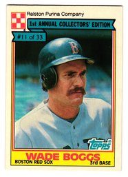 1984 Ralston Purina Wade Boggs Baseball Card Red Sox