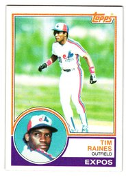 1983 Topps Tim Raines Baseball Card Expos